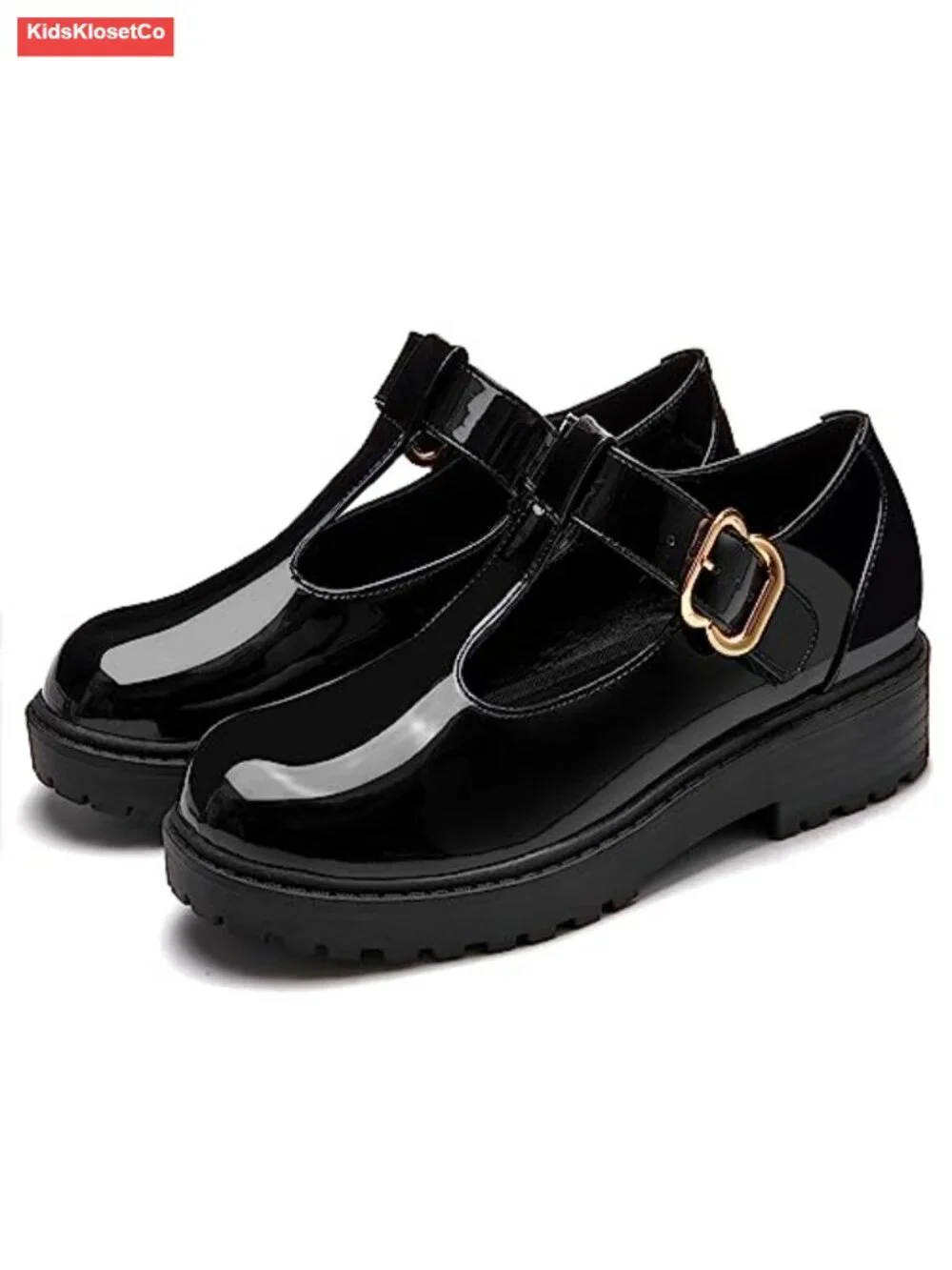 Girls Mary Jane T-Strap Platform Loafer Dress Shoes
